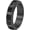 Black, variant on Men's Stainless Steel Personality Cool Hip Hop Cut Out 6mm Thin Stackable Roman Numerals Rotatable Ring Anxiety Band