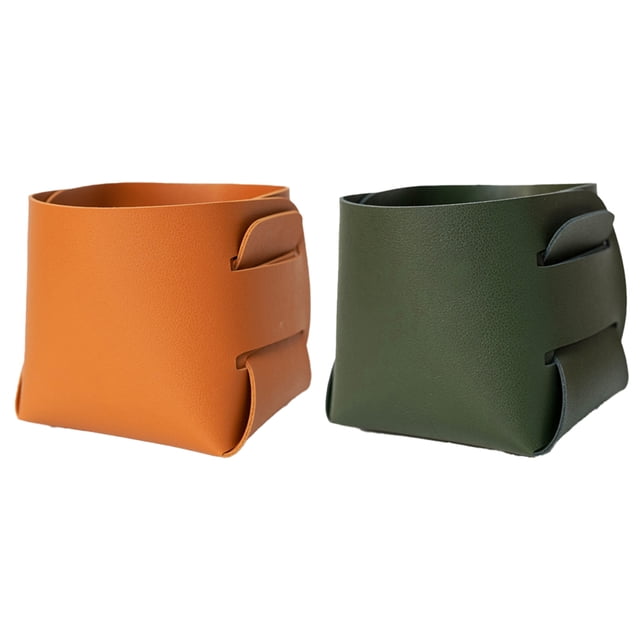 Cestas de regalo Laklulu para regalo: organizador de bandeja de valet - Caja organizadora de tocador de cuero para hombres y mujeres - Accesorios de joyería