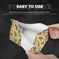 thumbnail image 5 of Lsque Beautiful Bright Birds And Flowers Printed Long Tissue Box Cover Holder, Facial Paper Organizer Dispenser,Triangle with Bottom Belt, PVC Leather Decorative Organizer, 5 of 9
