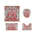 thumbnail image 2 of KCEHTA 4 Pcs Valentine's Day Shower Curtain Set with Non Slip Rugs Toilet Lid Cover U Shape Bath Mat Love Heart Shower Curtain Valentines Bathroom Decor, 2 of 6