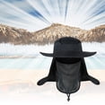 thumbnail image 4 of Sombrero con tapa extraíble para el cuello, a prueba , máscara protectora Negro Sharpla Sombrero de pesca, 4 of 8