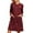 Wine, variant on WDDDD Women's Long Sleeve Flowy Nightgown Sleepshirt Army Green XXL