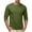 *Army Green, variant on Men's Crew Neck 3/4 Sleeve T-Shirt , Chest Pocket Basic Daily Tee For Men,White,S-3XL