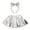 Silver, variant on Kids Girls Ballet Skirts Performance Clothes Party Tulle Dance Skirt Bow Hairband Set Size 2-4 Years