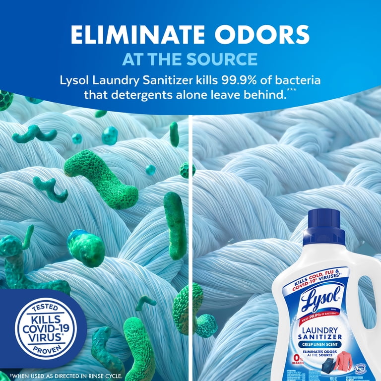 3 pack) Lysol Laundry Sanitizer Additive, Sanitizing Liquid for