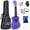 Deep Purple, variant on 21 inch Soprano Ukulele Basswood Acoustic Mini Guitar for Beginner Starter with Case Strap Tuner Picks Strings Primary Tutorial