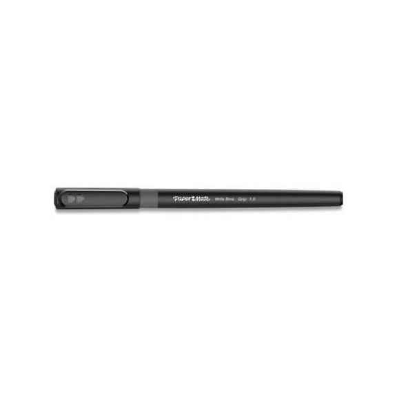 Write Bros. Grip Ballpoint Pen Medium, 1 mm, Black Ink/Barrel, Dozen