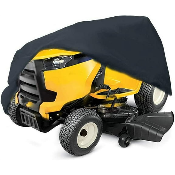 NOGIS Mower Cover, Universal Fit Heavy Duty 210D Polyester Oxford, Weatherpoof UV Protection with Windproof Buckle, Drawstring & Cover Storage Bag, Tractor Cover Up to 96" Lawn Mower Decks