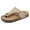 Beige, variant on HSBDNZQ Sandals Women Leather Thong Slides, Flip Flops Men Genuine Cork Footbed, Beach Non-Slip Slippers, Flip-Flops Shoes Outdoor Vacation Footwear