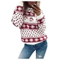 thumbnail image 2 of LoyisViDion Women Christmas Santa Claus Jumper Oversized Top Pullovers Sweatshirts White 12(XXL), 2 of 4