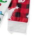 thumbnail image 6 of Christmas Family Matching Pajamas Set Xmas Tree Letters Print Tops+Plaid Pants Set Holiday Pjs Sleepwear Loungwear Outfit, 6 of 7
