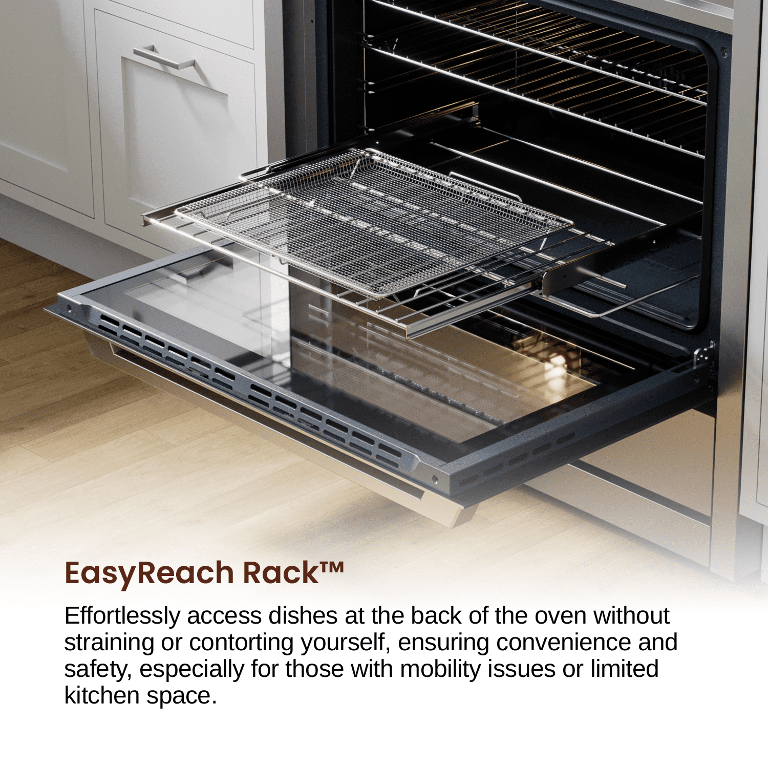Rangaire RRE361TS 36" Electric Range Oven with Timer - Stainless Steel, Infrared Stove Burners, True Convection, Easy Reach Racks