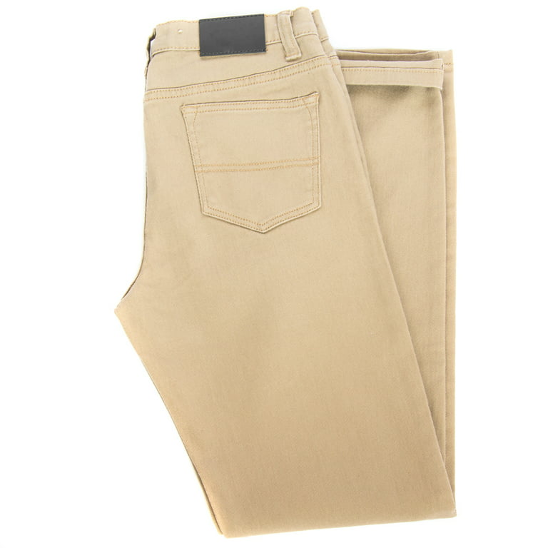 Rundt om Klemme Eksempel Alta Designer Fashion Mens Slim Fit Skinny Denim Jeans - Khaki - Size 38 -  Walmart.com