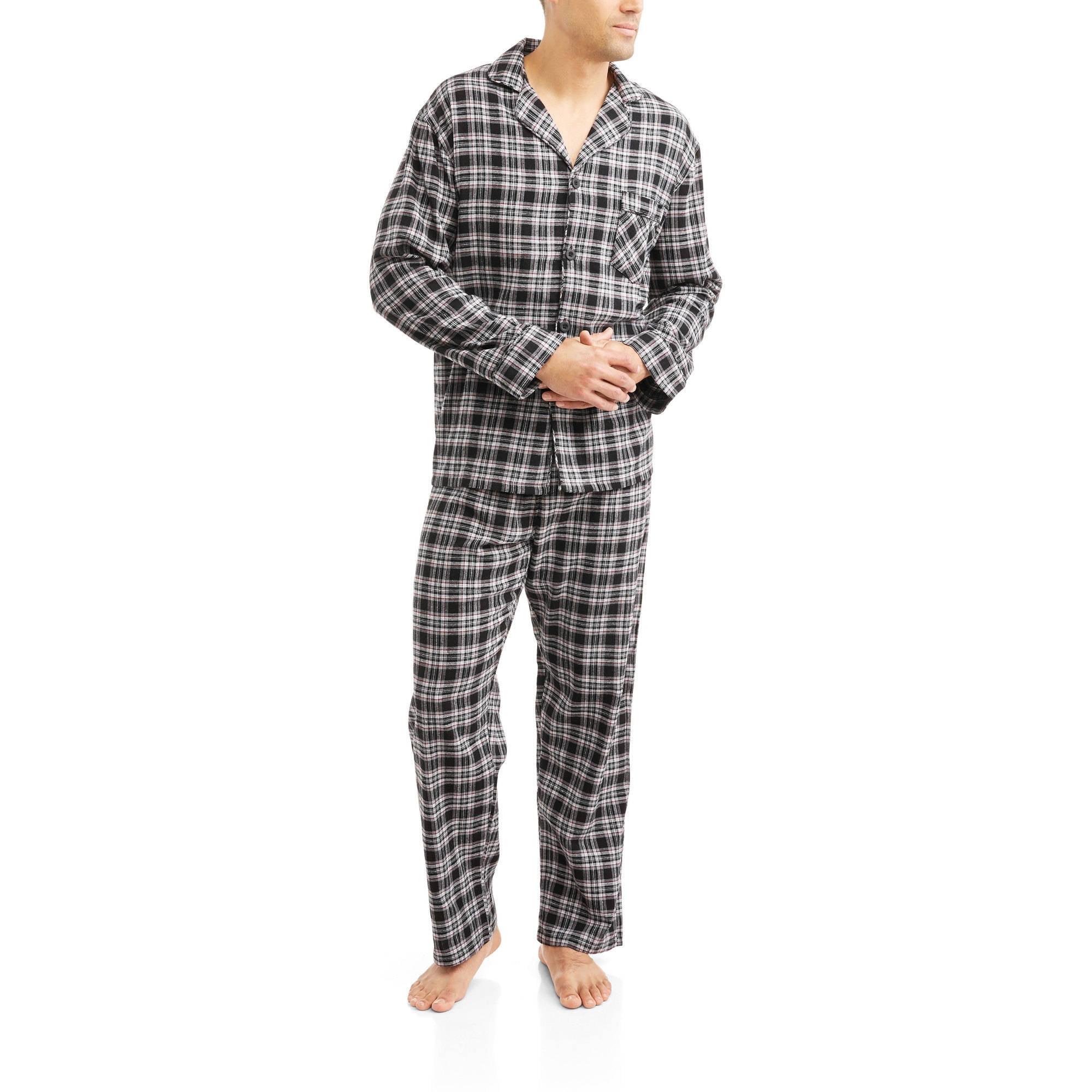 Hanes - Big Men's Flannel Pajama Set - Walmart.com - Walmart.com
