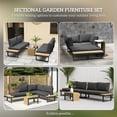 thumbnail image 4 of Outsunny 3 Pieces Sectional Patio Furniture Set L Shaped Outdoor Sofa Set, 4 of 10