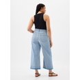 thumbnail image 3 of Jeans Anchos de Tiro Alto GAP para Mujer, Lavado Claro, Color Maíz, Talla 26, 3 of 5