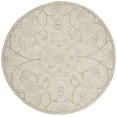 thumbnail image 2 of SAFAVIEH Abstract Elouise Geometric Wool Area Rug, Light Gray/Ivory, 6' x 6' Round, 2 of 10