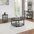 thumbnail image 2 of Scranton & Co 3-Shelf Console Table in Slate Gray Solid Wood Finish, 2 of 8