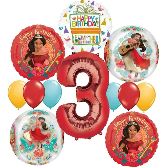 Princess Elena Party Supplies 3rd Birthday Orbz Balloon Bouquet Decorations