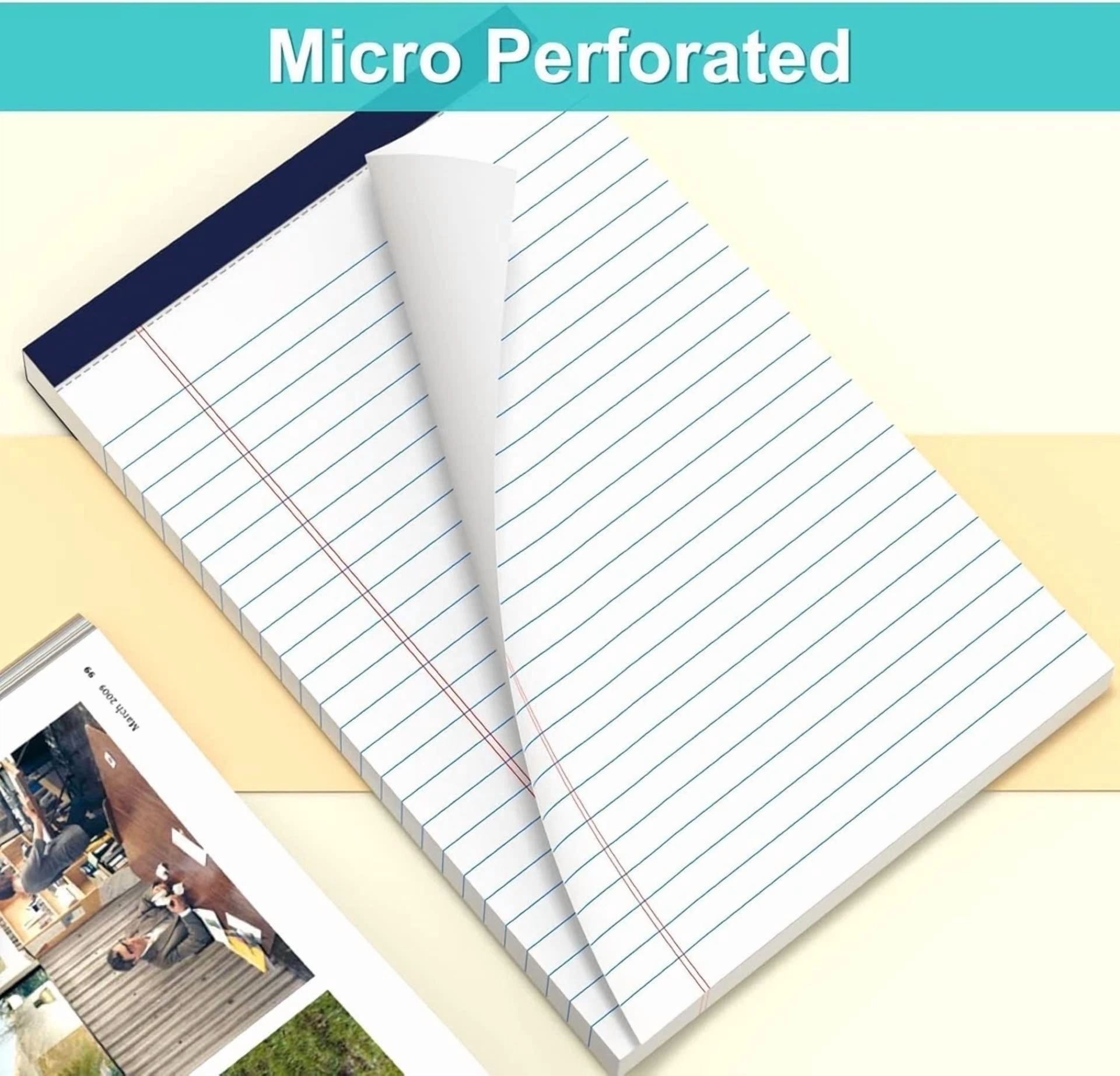 BUTTERFLY- Legal Pads 5" X 8" College Ruled Small Note Pads, 5X8 Inch, White