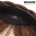 thumbnail image 4 of GAXIRE Pelucas sintéticas de moda, diadema, flequillo frontal, extensiones de cabello para mujeres y niñas (marrón oscuro), 4 of 5