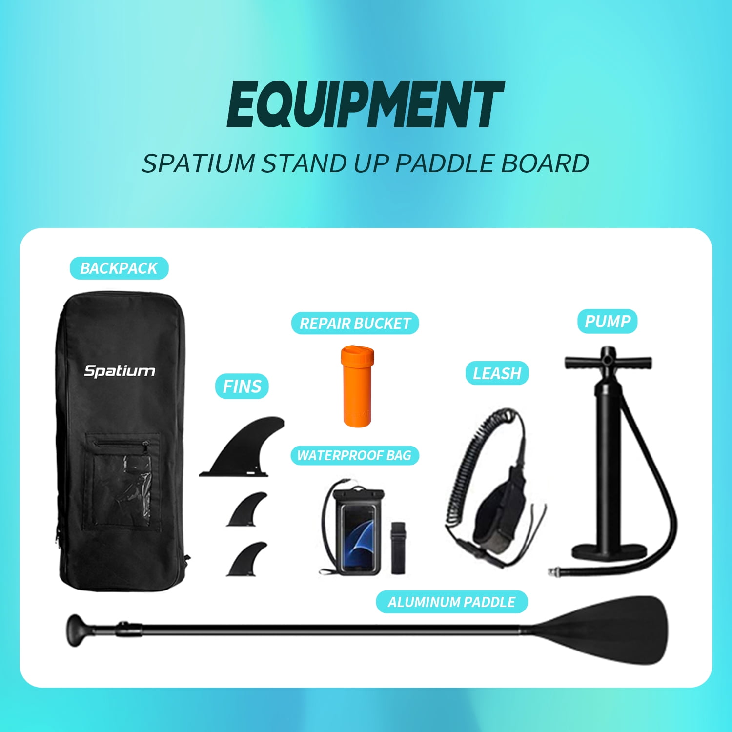 Spatium Sup Paddle Board 10'6''×31''×6'' Inflatable Stand Up Paddle Board with Premium Sup Accessories Including Backpack,Fins, Leash, Paddle, Pump Inflatable Paddle Board for Adults Green