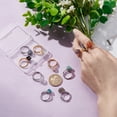 thumbnail image 4 of 10Pcs 10 Styles Nuggets Natural Gemstone Finger Rings Copper Wire Wrapped Rings 25~28mm Inner Diameter: 17mm 1pc/style, 4 of 5