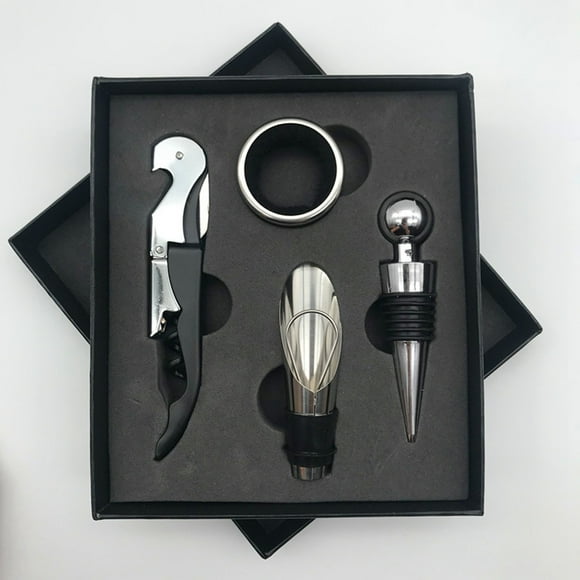 Wine Opener Set Wine Bottle Opener Corkscrew Set Wine Bottle Opener Set Handle Corkscrew Kit Wine Corkscrew Set Wine Opener Set Rustproof Stainless Steel Exquisite Packaging Handle
