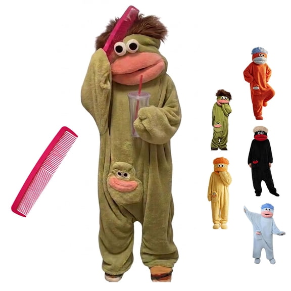 Unisex Adult Big Mouth Monster Onesie, 2026 New Silly Pajamas Plush One Piece Cosplay Suit Loungewear
