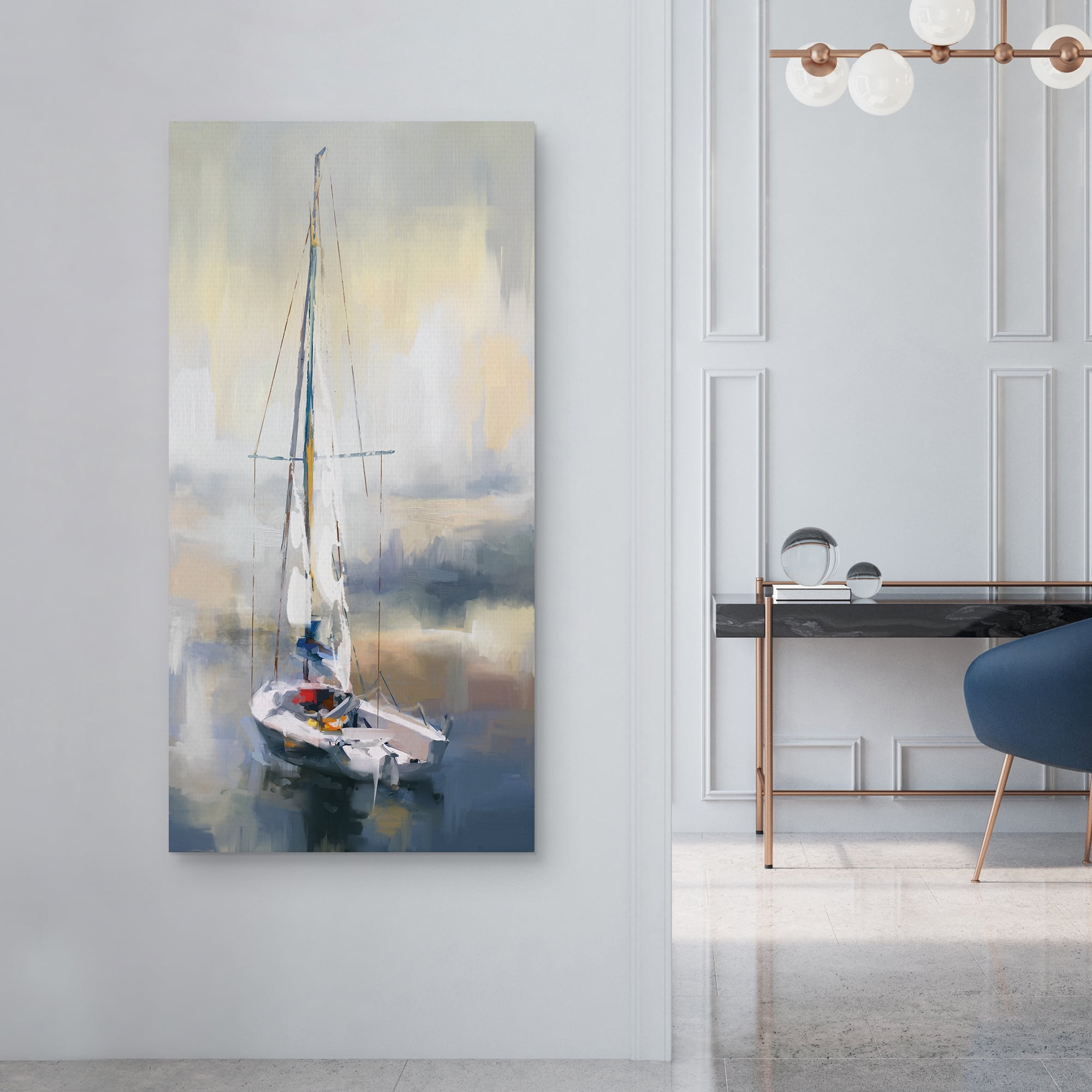 Morning Masts II by Studio Arts Canvas Art Print, 1.5" x 24"