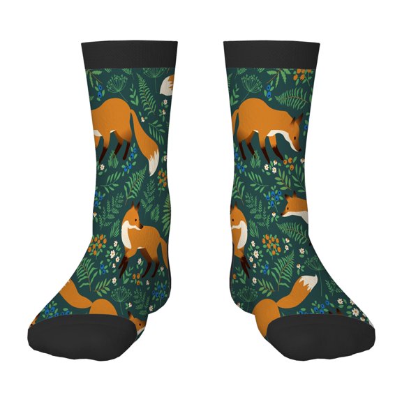 Children's Socks Foxes And Forest Wild Animals Novelty Funny Christmas Gift for Teens
