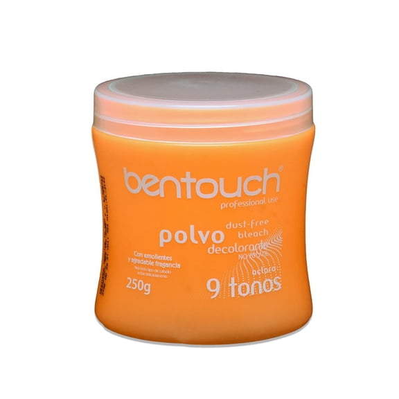 Bentouch 9 Tones Bleaching Powder 250 gr Advanced Lightening Bleach for Vibrant Dye Colors. Gentle, Moisturizing, and Effective, lightening up to 9 tones for professional-quality results.