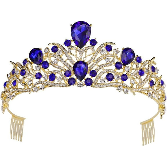 Crystal Tiara Crowns for Women Girls, Royal Queen Crown, Wedding Tiara for Bride,Princess Crystal Hair Accessories for Quinceanera Pageant Prom Birthday