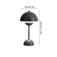 thumbnail image 3 of Lámpara de capullo de flor Lámpara de noche moderna regulable para dormitorio restaurante cafetería (negro), 3 of 3