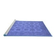 thumbnail image 2 of Ahgly Company Machine Washable Indoor Rectangle Oriental Blue Industrial Area Rugs, 6' x 9', 2 of 4