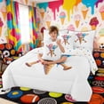 thumbnail image 5 of Erosebridal Baseball Ice Cream Cone Print Twin Bedding Sets, Fun Treats Bedding Comforter Set for Kids Boys and Girls, Polka Dots Reversible 7pcs, 5 of 6