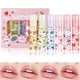 thumbnail image 1 of Bekoeen Lip Gloss Clear Jelly Lipstick Set 6 piezas Roll On Lip Gloss Bálsamo labial hidratante de larga duración Aceite brillante para labios Bálsamo nutritivo Maquillaje de labios para mujeres y niñ, 1 of 5