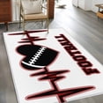 thumbnail image 2 of 2.7'x5' Area Rugs, Valentine's Day Indoor Outdoor Area Rug for Living Room Bedroom, Abstract Love Heat Heartbeat Rugby Black Washable Bathroom Rugs Kitchen Floor Carpet Mats Home Decor Aesthetic, 2 of 8