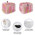 thumbnail image 5 of Toaster Cover 2 Slice, Pink Christmas Tree Dustproof Bakeware Oven Protector with Top Hook, Pink Golden Xmas Tree Snowflake Winter Waterproof Small Kitchen Appliance Toasters Dust Cover, 12"x7.5"x8", 5 of 9