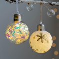 thumbnail image 2 of Bola de Navidad LED creativa, adornos en forma de bombilla, reno de dibujos animados, copo de nieve, adornos para árbol de Navidad, colgante, decoración para fiestas navideñas, 2 of 4