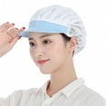 thumbnail image 5 of Chic Dustproof Cooker Work Wear Work Hat Cook Headwear Kitchen Visors Chef Cap SKY BLUE, 5 of 8