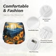 thumbnail image 4 of Yiaed Elegant Sunset Sunflower Print Women's Running Shorts with Liner 3 Zipper Pockets Elastic Workout Athletic Gym Yoga Shorts-Large, 4 of 7