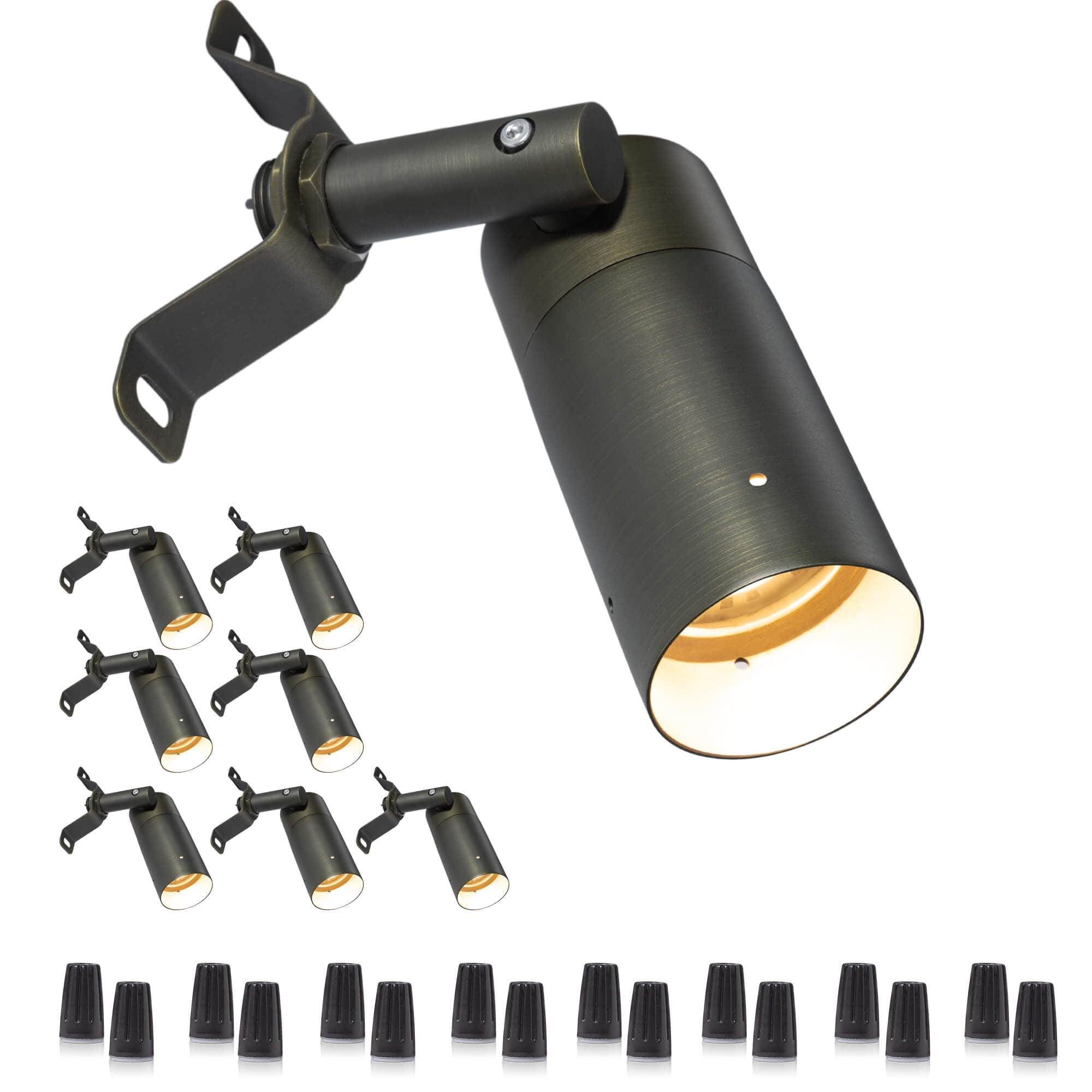 Gardenreet Outdoor 12V Brass Spot Downlights, Low Voltage LED Landscape