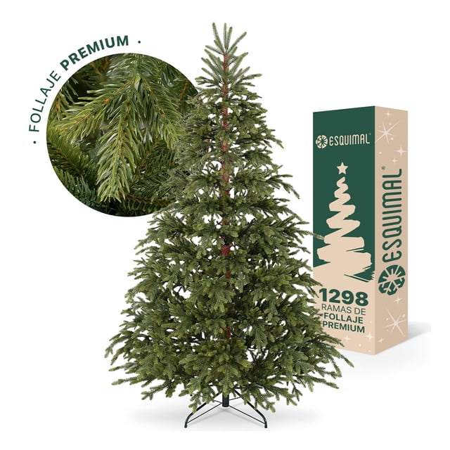 Árbol de Navidad Artificial Realista Verde 2.2 m Esquimal, Pino Escandinavo con Ramas Tridimensionales
