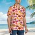 thumbnail image 3 of Fotbe Happy Thanksgiving Turkey Camisa Hawaiana para Hombre Unisex – Camisa Casual de Verano con Botones de Manga Corta de Algodón y Lino,Medium, 3 of 7