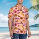thumbnail image 3 of Balery Happy Thanksgiving Turkey Camisas hawaianas de manga corta para hombre, camisas playeras de corte holgado, camisas de vacaciones con botones,XX-Large, 3 of 7