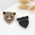 thumbnail image 3 of Unisex Leopards Shaped Brooches Rhinestone Leopard Pin Animal Lapel Pins Office Party Friend Accessories For Women (Silver), 3 of 7