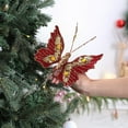 thumbnail image 4 of Christmas Tree Decorations Butterfly Ornament with Sequins for Home Holiday Party Festive Scene Layout Decorative Accessories, 4 of 6