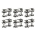 thumbnail image 1 of Uxcell 6Pack #35 Conector de enlace de rodillo de cadena 3/8" Pitch de acero inoxidable para cadena 06C, 1 of 6
