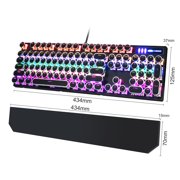 MageGee Typewriter Wired Gaming Keyboard with RGB Backlight, Black